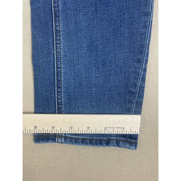 Prana Jeans Adult 4/27 Blue Buxton Crop Denim Button Fly Logo Mid Rise‎ Womens - Picture 6 of 14
